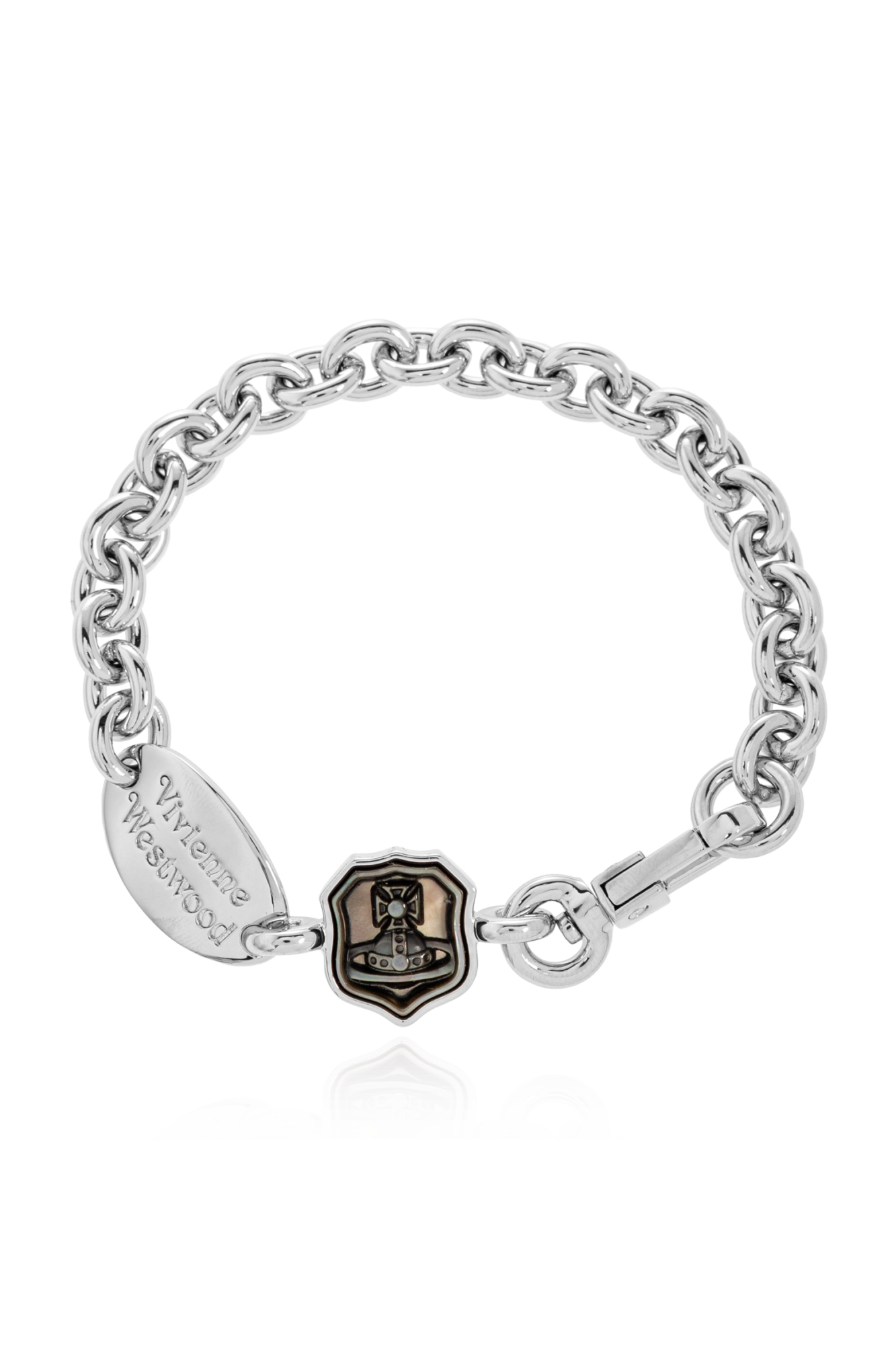 ブレスレット Vivienne Westwood [Vivienne Westwood] Collect bracelet 61020 Silver Bracelet with engraved logo Vivienne Westwood - Vitkac AS